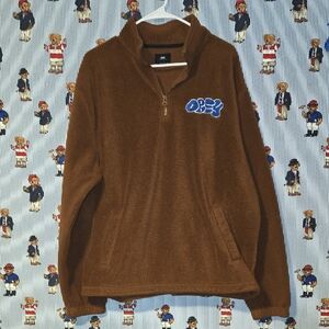 Obey Alley Sepia Quarter Zip Sweatshirt